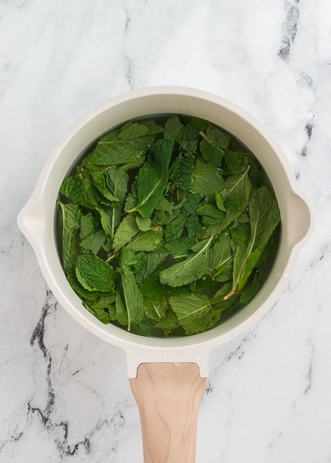 This fresh mint tea recipe couldn't be easier to make! With just fresh mint and water, you can make a refreshing mint tea to cozy up with. The benefits of mint tea are countless! Hot mint tea soothes a grumpy gut and has been known to help decrease bloating. It is so fresh and cozy! Iced mint tea is super refreshing, the perfect cooler for a hot summer day. Learn how to make both hot mint tea and iced mint tea here! Diy Mint Tea, Fresh Mint Tea Recipe, Benefits Of Mint Tea, Mint Tea Benefits, Mint Recipes Fresh, Mint Tea Recipe, Hot Tea Recipes, Fresh Mint Tea, Golden Milk Latte