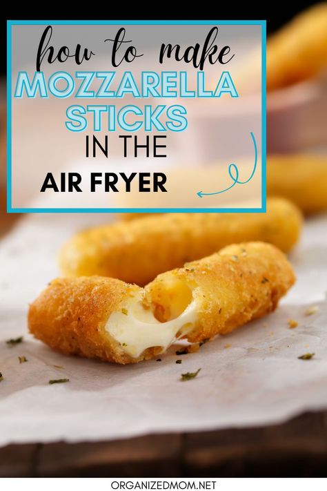 Air Fryer Mozzarella Sticks, Air Fryer Mozzarella, Fried Cheese Sticks, Homemade Mozzarella Sticks, Mozzarella Sticks Recipe, Mozzarella Cheese Sticks, Fried Cheese, Deep Fried Food, Mozzarella Sticks