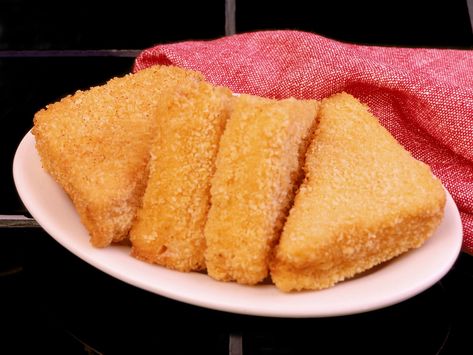 Deep Fried Sandwich Recipe, Fried Grilled Cheese Sandwich, Deep Fried Grilled Cheese Sandwiches, Deep Fried Grilled Cheese, Cheese Frenchee Recipe, Deep Fried Sandwich, Deep Fried Deviled Eggs, French Sandwich, Regional Recipes