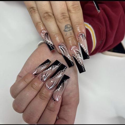 90 Nails The 90s Art Designs, Subversive Nails, 90s Nails Acrylic, David East, 90s Nails, Birthday Nail, Retro Nails, Black Acrylic Nails, Glamour Nails