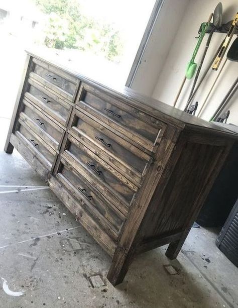 diy hudson dresser Diy Dresser Build, Diy Dresser Plans, Farmhouse Bedroom Set, Raw Wood Furniture, Dresser Plans, Furniture Dressers, Diy Dresser Makeover, Beautiful Dresser, Diy Dresser