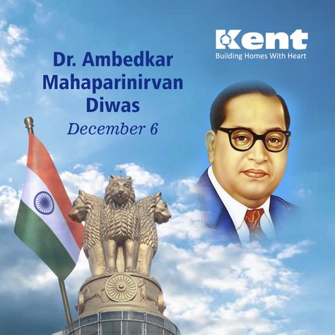 On the occasion of Dr.B R Ambedkar Mahaparinirvan Day, let us learn from him the spirit of self-confidence and will to fight against oppression. We at #Kenthomes salute Dr. B.R Ambedkar and encourage everyone to learn from him the spirit of self-confidence, self-respect, and social upliftment as a whole. #DrBRAmbedkarMahaparinirvanDay #kentconstructions #buildinghomeswithheart #MahaparinirvanDiwas Ambedkar Mahaparinirvan, Dr B R Ambedkar, Dr Ambedkar, Kent Homes, B R Ambedkar, Real Estate Developer, Real Estate Development, Self Respect, Holiday Wishes