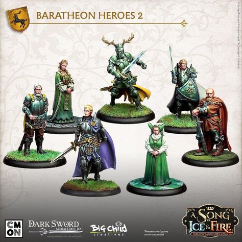 Asoiaf Miniatures, House Tyrell, Royal Knight, House Baratheon, Black Plague, Ancient Warrior, Dnd Minis, Miniature Games, Fire And Ice