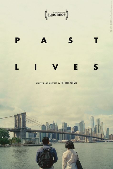 PAST LIVES (2023) poster design  by Ali Eren Past Lives Movie Poster, Past Lives Poster, Romantic Poster Design, Past Lives Aesthetic, 2023 Poster Design, Past Lives Movie, 2023 Poster, Film Posters Art, Best Movie Posters