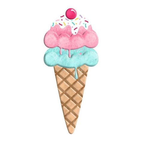 Ice Cream Cone Drawing, Tie Dye Cupcakes, Seasonal Signs, Ice Cream Cartoon, Ice Cream Sign, Patience Brewster, Floral Logo Design, Fiesta Tropical, Kids Watercolor