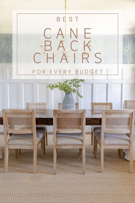 Here is a a lovely round-up of the best cane back chairs for every budget and style. Cane back dining chairs offer a classic and timeless design that compliment various interior styles. I’ve searched and found 40 cane dining chairs that will fit any budget. Target Dining Chairs, Cane Back Dining Chairs, Ikea Dining Chair, Dining Chairs Uk, Round Wood Table, Trendy Chairs, Cane Dining Chairs, Cane Back Chairs, Dark Wood Table