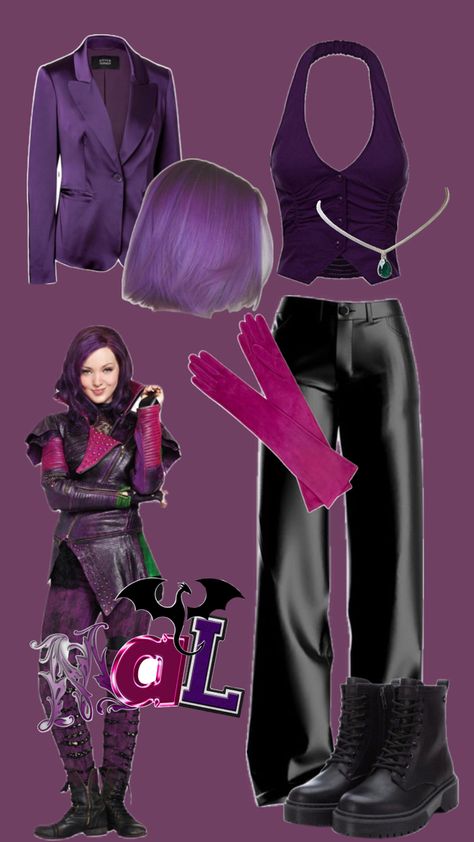 Descendants Aesthetic Outfits, Descendants Aesthetic, Descendants Outfits, Mal Descendants, Lilly Pulitzer Outfits, Mal And Evie, Full Outfits, Character Inspired Outfits, Disney Bounding