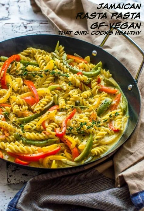 Vegan rasta pasta dish made in one pot, so flavoursome and simple to prepare #onepanmeal #jamaicanfood  #veganrecipes #easydinner Jamaican Rasta Pasta Recipe, Ital Recipes, Rasta Pasta Recipe, Vegan Jamaican, Haitian Recipes, Vegan Sauce Recipes, Ital Food, Rasta Pasta, Jamaican Food