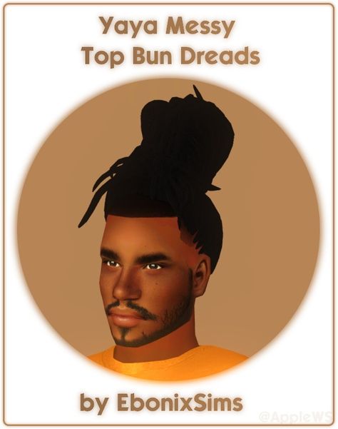 🎵 I talk, you don't listen 
Still I'm under your spell 🎵 

☆ Informations ☆ 
Teen-Elder | Male only | Poppet V2 | 19k poly 
Original CC can be downloaded HERE.
☆ Downloads ☆ 
SimFileShare
MediaFire
If... Sims 4 Cc Men Dreads, Sims 4 Cc Bun, Sims 2 Afro Hair, Messy Top Bun, Dread Bun, Afro Hairstyles Men, Sims 2 Hair, 2 Braids, Cc Hair