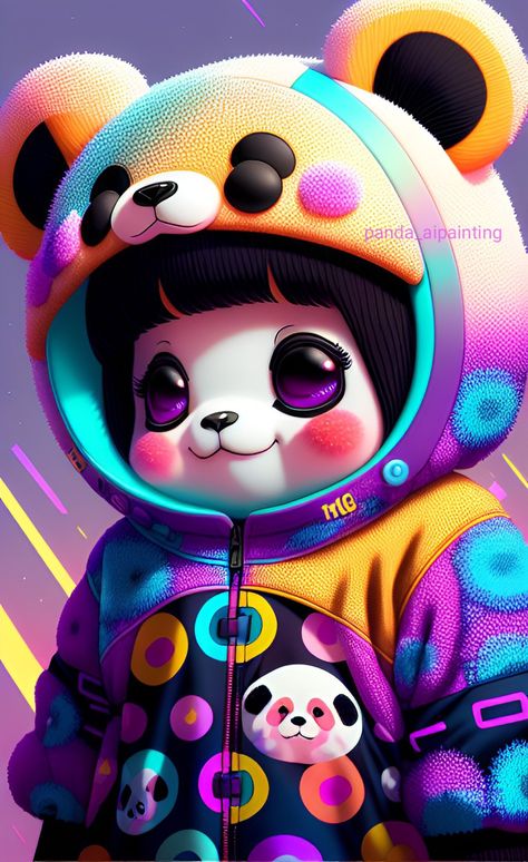 Panda Warrior, Female Panda, Panda Stuff, Black Bunny, September 2024, Art Wallpaper, Digital Paper, Fantasy Art, Bears