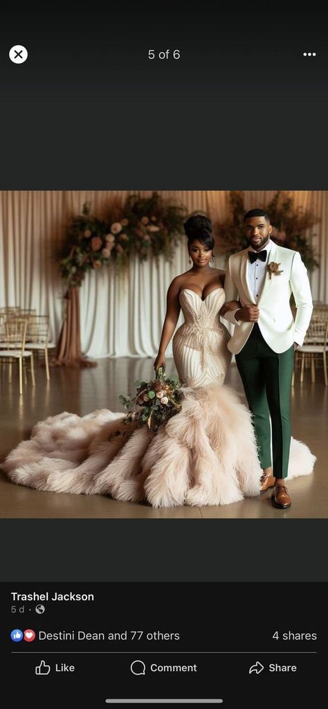 Dec 28, 2023 - This Pin was discovered by Veronica G.. Discover (and save!) your own Pins on Pinterest Wedding Colors Black People, Wedding Ideas Black People, Black People Wedding Ideas Color Schemes, Black People Weddings, Dream Wedding Ideas, Glam Wedding Dress, Weddings Idea, African Wedding Attire, 2025 Wedding