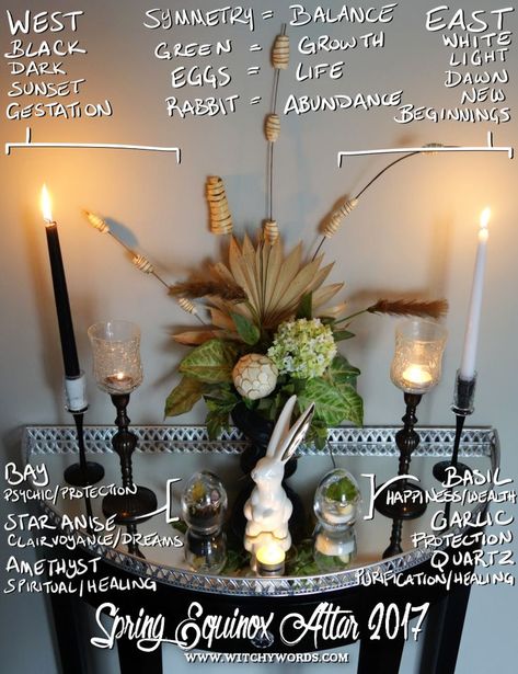 Spring Equinox Aesthetic, Equinox Aesthetic, He Is Risen Craft, Ostara Altar, Pagan Sabbats, Witchy Words, Ostara Ritual, Types Of Witches, Magical Recipes