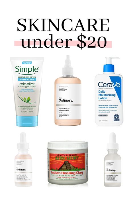 Today I’m sharing my favorite skincare products under $20. From serums to face masks, these affordable skincare products can all be found at the drugstore. Skin Education, 2023 Skincare, Glowy Skincare, Affordable Skincare Products, Skincare Stuff, Nose Blackheads, Dry Skincare, Acne Prone Skin Care, Cream Packaging