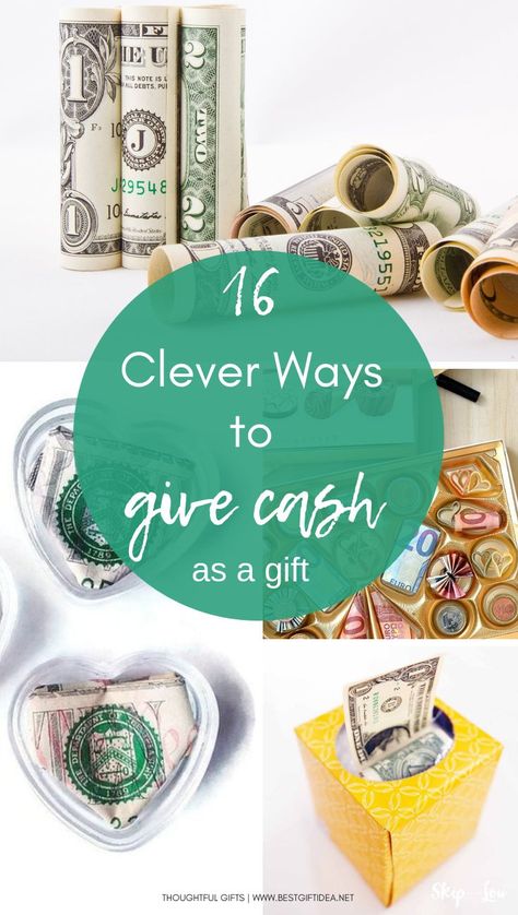 16 clever ways to give cash as a gift Rolled Money Gift Dollar Bills, How To Pack Money As A Gift, Money Graduation Gift Ideas For Guys, Wedding Cash Gift Ideas, Money Gift Idea, Money Gifts Christmas, Money Gift Ideas, Money Folding, Money Cakes