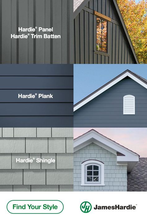 House Siding Colors, Siding Colors For Houses, Siding Styles, Exterior House Siding, Siding Options, James Hardie, Shingle Siding, Siding Colors, Home Exterior Makeover