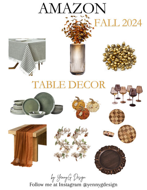 🍂 Elevate your fall gatherings with stunning table decor from Amazon! 🍁 Whether you're hosting a cozy dinner or a festive brunch, these table decor essentials will bring autumn charm to your table setting 🍁👇 🍁🍁🍁🍁🍁🍁🍁🍁🍁🍁🍁🍁🍁🍁🍁🍁 Fall Place Settings Table Scapes, Fall Table Set Up, How To Style A Buffet Table, How To Style A Buffet, Thanksgiving Food Table, Simple Thanksgiving Table Decor, Fall Table Setting, Decor From Amazon, Thanksgiving Sweet Treats