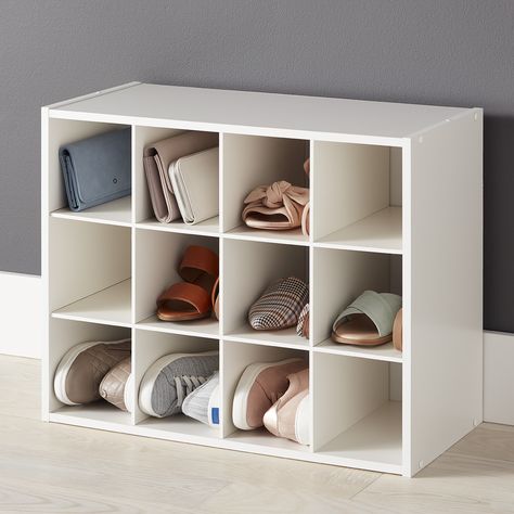 12-Pair Shoe Organizer Cubby Closet, Small Apartment Closet, Shoe Organizer For Closet, Best Shoe Rack, Organizer For Closet, Shoe Cubby, Closet Shoe Storage, Closet Shelf Organization, Shoe Storage Solutions