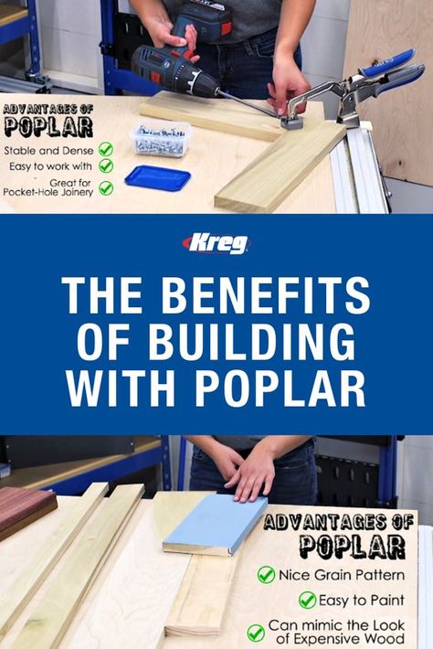 7 Tips for Pocket-Hole Joints in Tight Spaces - Kreg Tool Company Poplar Wood Projects, Pocket Hole Joinery, Kreg Tools, Drill Guide, Pocket Hole Jig, Pocket Hole Screws, Red Stain, Pocket Hole, Gel Stain