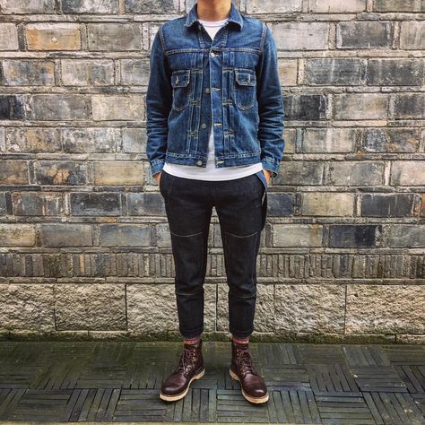 Under My Skin, Riders Jacket, Mens Outfit Inspiration, Love Jeans, Winter Outfits Men, Heritage Fashion, Selvedge Denim, Men's Wardrobe, My Skin