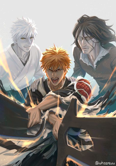 Ichigo Kurosaki, WHO . on ArtStation at https://www.artstation.com/artwork/JeLvx0 Banner Gif Purple, Old Man Zangetsu, Ichigo Banner, Ichigo Fanart, White Ichigo, Bleach Figures, Bleach Pictures, Soul Reaper, Ichigo Y Rukia