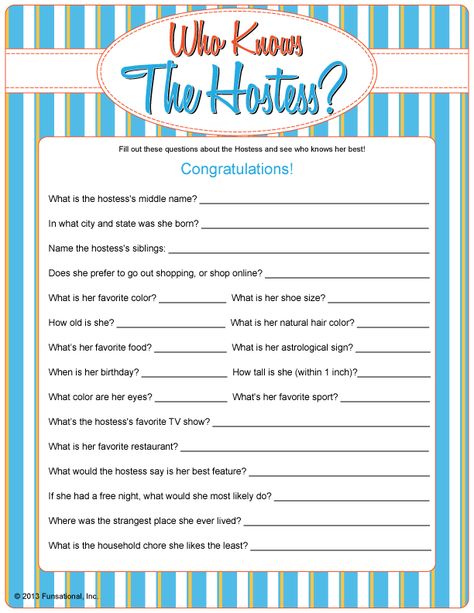 "Who Knows The Hostess?" Questions and Answers for fun, laughable ice-breaker at any home party. Tupperware Party Ideas, Thirty One Games, Scentsy Party Games, Scentsy Games, Do It Yourself Nails, Direct Sales Party, Pure Romance Party, Home Party Games, Thirty One Party