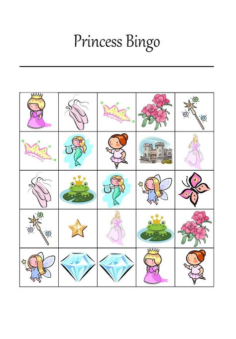 Free Printable Princess Bingo Game for 12 players #princessparty #partygames #freeprintable Princess Bingo, Bday Crafts, Bingo Free Printable, Princess Party Games, Printable Princess, Princess Printables, Princess Games, Prince Party, Princess Tea Party