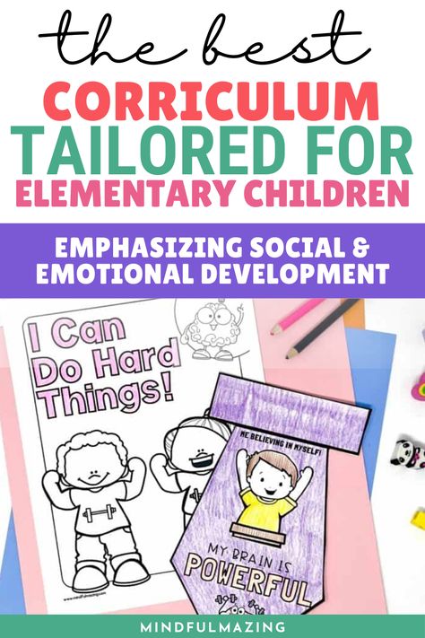 Are you on a quest to equip your elementary-aged children or students with a rock-solid, evidence-based foundation in social-emotional learning (SEL)?Do you find yourself, as a dedicated parent or educator, wracking your brain for the perfect tools to nurture the essential social awareness skills your young ones deserve? We’re delving into the world of SEL, where we tackle crucial SEL skills Growth Mindset Elementary, Social Emotional Curriculum, Growth Mindset For Kids, Kids Feelings, Growth Mindset Activities, Growth Mindset Quotes, Relationship Skills, Social Emotional Development, Building Self Esteem