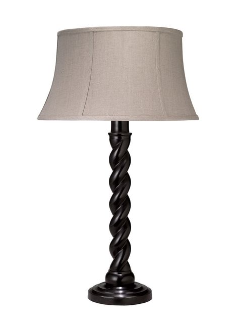 Barley Twist 33" H Table Lamp with Bell Shade Barley Twist Table, Modern Victorian Homes, Black Candelabra, Black Table Lamp, Beachy Home, Barley Twist, Modern Victorian, Jamie Young, Country Decorating