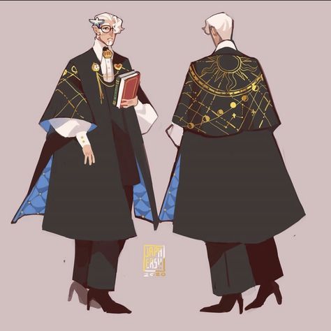 Scholar Outfit, Npc Ideas, Fantasy Clothes, D D Character Ideas, Chara Design, Character Portrait, Eyes Emoji, Roleplay Characters, Art Clothing