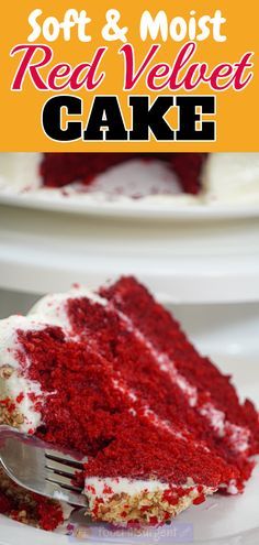 Moist Red Velvet Cake Recipe, Red Velvet Cake Recipe Easy, Moist Red Velvet Cake, Southern Red Velvet Cake, Best Red Velvet Cake, Red Velvet Cake Recipe, Velvet Cake Recipes, Pound Cake Recipes, Cake With Cream Cheese