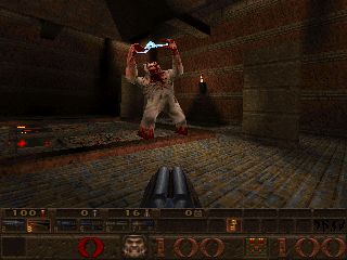 Quake 1 - perhaps the finest FPS of a by-gone era.  The enemies are predictable, the levels familiar, the graphics chunky ... but it's still satisfying. Quake Game, Video Game Graphics, School Graphics, Game Graphics, Group Project, Sega Saturn, Computer Game, Fps Games, Best Pc