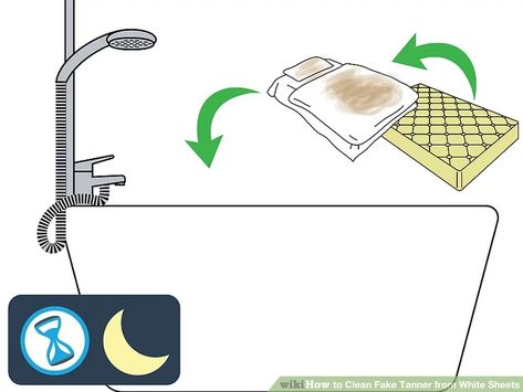 How to Clean Fake Tanner from White Sheets: 7 Steps Tanning Outside, Self Tanning Tips, White Bed Sheets, Tanning Cream, Tanning Tips, Washing Powder, White Sheets, Dishwasher Soap, Cleaning Ideas