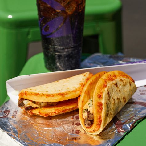 Taco Bell adds cheesy street chalupas to menu for limited time — USA TODAY Taco Bell Chalupa, Asian Family, Crispy Tacos, Fast Food Items, Fast Food Menu, Street Tacos, Taco Bell, Menu Items, Usa Today