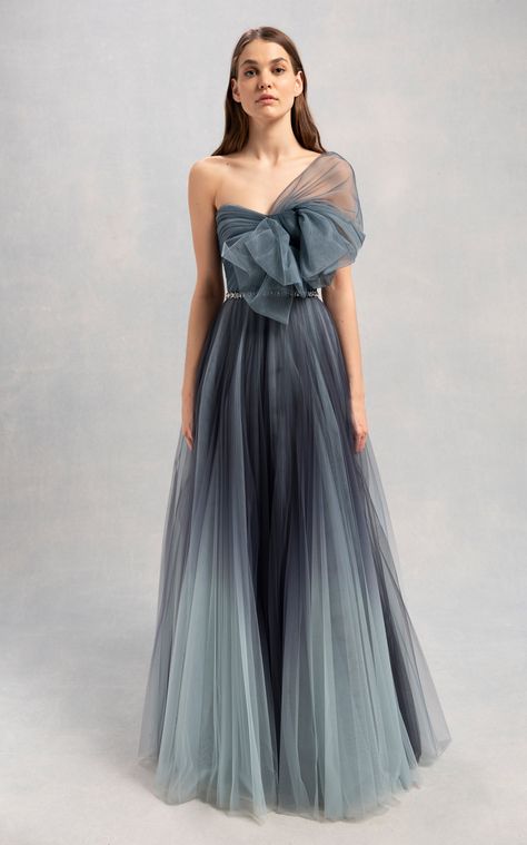 Asymmetric Gown, Ombre Gown, Jenny Packham Dresses, Drape Gowns, Off Shoulder Gown, One Shoulder Gown, Beaded Gown, Jenny Packham, Designer Gowns