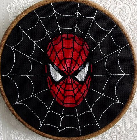 Spiderman Cross Stitch, Marvel Cross Stitch, Cross Stitch Embroidery Patterns, Easy Cross Stitch, Nature Cross Stitch, Easy Cross, Cross Stitches, Simple Cross Stitch, Dmc Floss