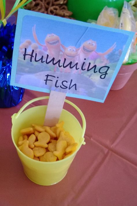 the lorax humming fish goldfish Lorax Float Ideas, The Lorax Party, Lorax Themed Birthday Party, The Lorax Birthday Party Ideas, Lorax Food Ideas, Lorax Party Food, Lorax Birthday Party, Lorax 2nd Birthday Party, Lorax Bday Party