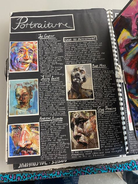 Portrait Title Page Gcse, Gcse Art Portraits Title Page, Portraits Title Page, Portrait Title Page, Gcse Artist Research Page Ideas, Artists To Study For Gcse, Art Portfolio Ideas College, Alevel Sketchbook Art, Identity Art Gcse