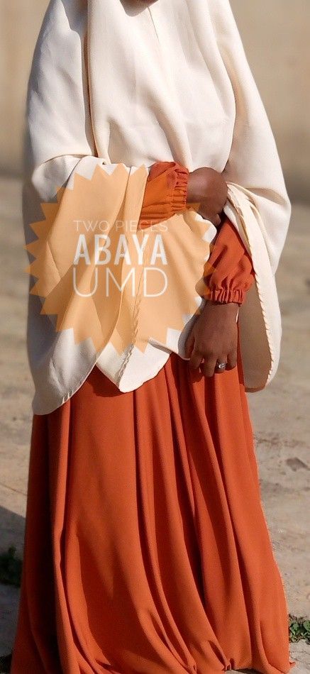 Burnt Orange And Cream Outfits, Bohemian Orange Dupatta For Eid, Orange Style Outfit Hijab, Orange Chemise Outfit Hijab, Brick Orange Outfit Hijab, Orange Abaya, Cream Hijab, Jilbab Outfits, Outfits Hijab