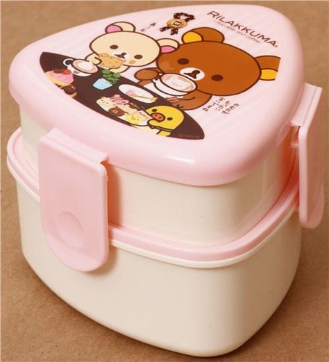 (6) white-pink Rilakkuma bear Bento Box Lunch Box chocolate | Rilakkuma | Pinterest Bento Box Lunch For Adults Japanese, Rilakkuma Bento, Pink Rilakkuma, Age Reg, Japanese School Supplies, Kawaii Pins, Rilakkuma Bear, Japanese Cafe, Kawaii Cups