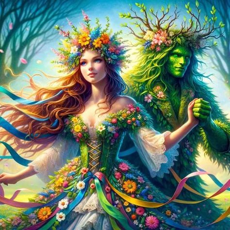 Blessed Beltane Images, Happy Beltane Art, Beltane Art Pagan, Beltaine Art, Beltane Aesthetic Art, Beltane Blessings Images, May Queen Beltane, Happy Beltane Images, Beltane Aesthetic Wallpaper