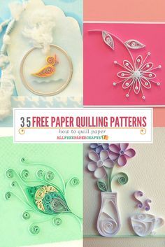 Free Quilling Patterns, Quilling Patterns Tutorials, Quilling Instructions, Diy Quilling Crafts, Quilling Pattern, Paper Quilling For Beginners, Paper Quilling Tutorial, Paper Quilling Flowers, Origami And Quilling