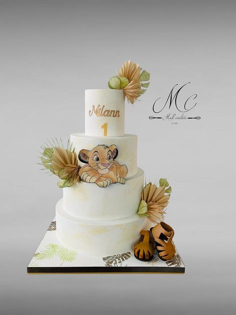 Simba Lion King Cake, Lion King Cake Ideas, Lion King Cupcakes, Simba Baby Shower, Lion King Cake, Lion King Birthday Party Ideas, Lion Cake, Jordan Baby Shower, Lion King Theme