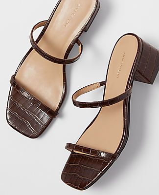 Strappy Low Heel Sandals, Chocolate Brown Sandals, Brown Heel Sandals, Block Kitten Heels, Dark Brown Heels, Dark Brown Sandals, Brown Block Heel Sandals, Mules Shoes Heels, Brown Strappy Heels