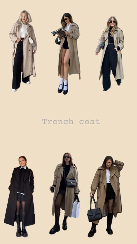 Trench coat 🧥 beige casual Outfit Trench Beige, Beige Trench Coat Outfit, Outfit Trench, Model Off Duty Outfits, Trench Coat Beige, December Outfits, Trench Beige, Trench Coat Outfit, Beige Trench Coat