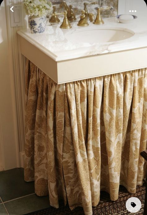 Sink Skirts, Sink Skirt, Beadboard Bathroom, French Bathroom, French Apartment, Southern Traditional, Room Vanity, Eclectic Bathroom, Pretty Bathrooms