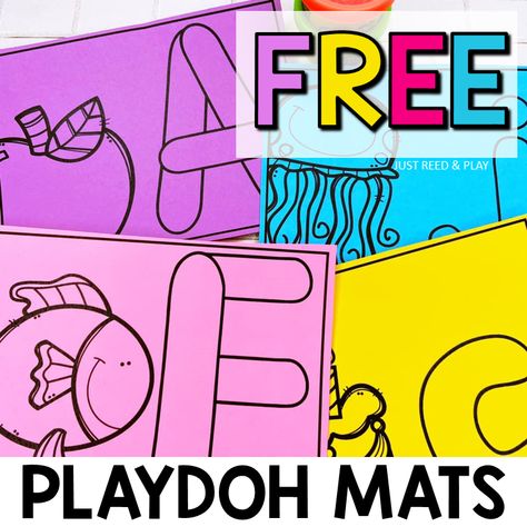 Playdoh Alphabet Mats Free, Letter Playdough Mats, Teaching Letter I Preschool, Playdoh Name Mats Free, Letter Activities For Kindergarten Literacy Centers, Letter Activities Kindergarten Center Ideas, Alphabet Books For Preschool Printable, Abc Centers For Kindergarten, Abc Center Preschool