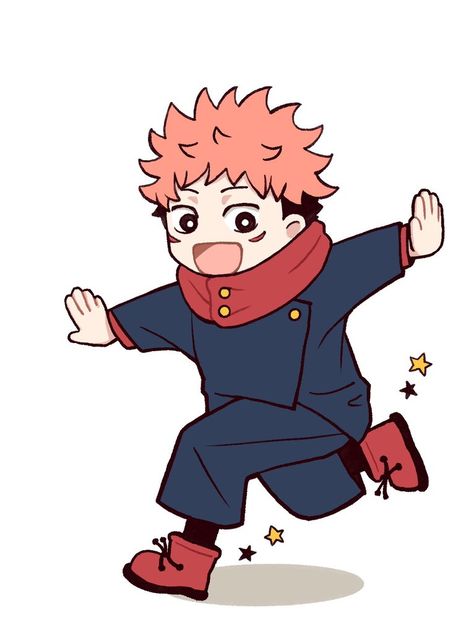 Itadori Cute, Yuji Chibi, Itadori Yuji, Yuji Itadori, Kawaii Chibi, Cute Chibi, Awesome Anime, الرسومات اللطيفة, Jujutsu Kaisen