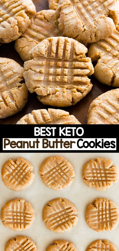 Galletas Keto, 1000 Calorie, Keto Peanut Butter Cookies, Keto Cookie Recipes, Keto Peanut Butter, Desserts Keto, Postre Keto, Breakfast Low Carb, Low Carb Dessert