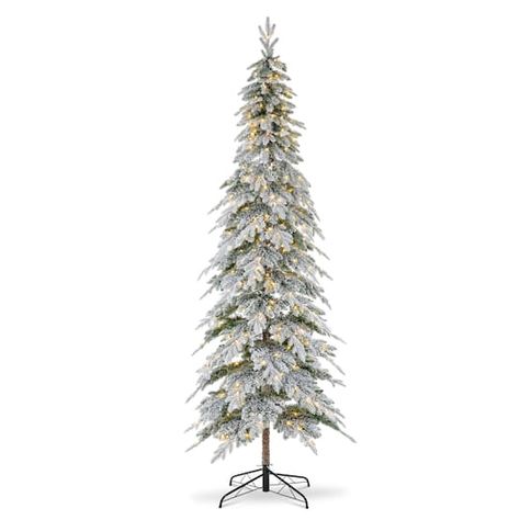 "Purchase the Glitzhome® 9ft. Pre-Lit Spruce Artificial Christmas Tree, Warrm White LED Lights at Michaels. com. A decorator's delight, thanks to open branches and natural pockets designed to showcase your treasured ornaments. This lifelike spruce gleams with more than 470 warm white microlight LEDs. A decorator's delight, thanks to open branches and natural pockets designed to showcase your treasured ornaments. This lifelike spruce gleams with more than 470 warm white microlight LEDs. Tree styl White Artificial Christmas Tree, Faux Christmas Trees, Spruce Christmas Tree, Pencil Christmas Tree, White Lights, Metal Tree, Green Christmas Tree, Christmas Store, Halloween Inspiration