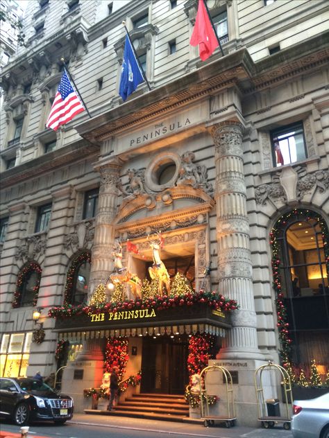 The Peninsula New York, York Christmas, Peninsula Hotel, Nyc Hotels, Travel Wishlist, Palace Hotel, New Year Decor, Holy Ghost, Luxury Hotels